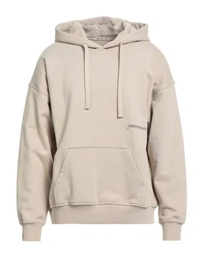 Hinnominate Man Sweatshirt Beige Size M Cotton, Elastane In Sand