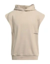 Hinnominate Man Sweatshirt Beige Size S Cotton, Elastane In Beige