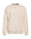 Hinnominate Man Sweatshirt Beige Size L Cotton, Elastane In Beige