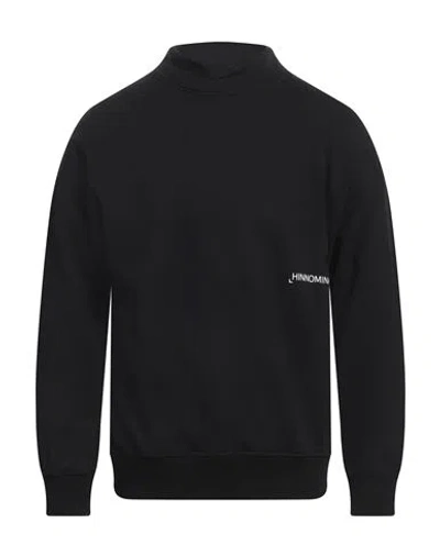 Hinnominate Man Sweatshirt Black Size Xl Cotton, Elastane