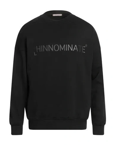 Hinnominate Man Sweatshirt Black Size Xl Cotton, Elastane