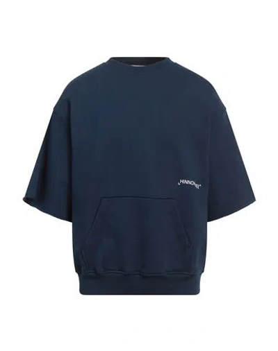 Hinnominate Man Sweatshirt Blue Size L Cotton, Elastane