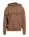 Hinnominate Man Sweatshirt Camel Size M Cotton, Elastane In Neutral