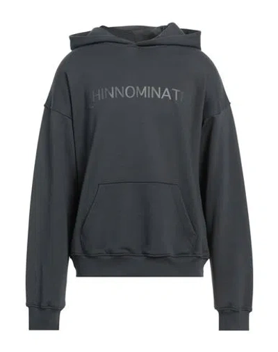 Hinnominate Man Sweatshirt Charcoal Size Xl Cotton, Elastane In Grey