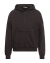 Hinnominate Man Sweatshirt Dark Brown Size M Cotton, Elastane
