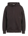 Hinnominate Man Sweatshirt Dark Brown Size M Cotton, Elastane In Brown