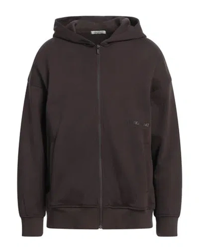 HINNOMINATE HINNOMINATE MAN SWEATSHIRT DARK BROWN SIZE M COTTON, ELASTANE