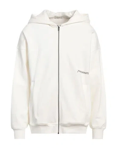 Hinnominate Man Sweatshirt Ivory Size L Cotton, Elastane In White