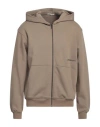 Hinnominate Man Sweatshirt Khaki Size L Cotton, Elastane In Beige