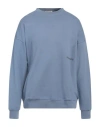 Hinnominate Man Sweatshirt Light Blue Size Xl Cotton, Elastane In Blue