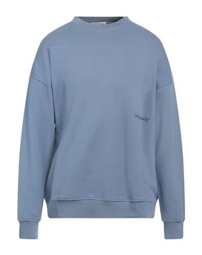Hinnominate Man Sweatshirt Light Blue Size Xl Cotton, Elastane