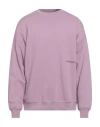 Hinnominate Man Sweatshirt Lilac Size Xl Cotton, Elastane