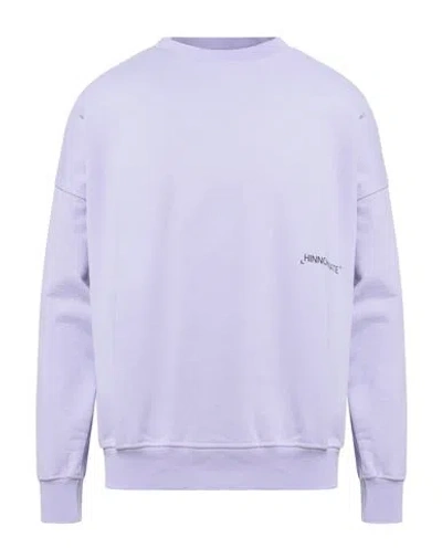 Hinnominate Man Sweatshirt Lilac Size Xs Cotton In Purple