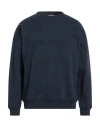 Hinnominate Man Sweatshirt Navy Blue Size Xl Cotton, Elastane