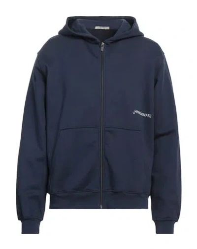 Hinnominate Man Sweatshirt Navy Size L Cotton, Elastane