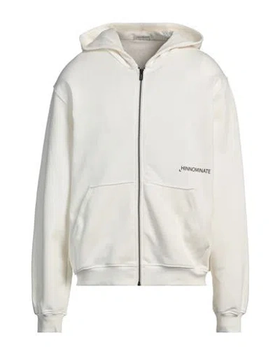 Hinnominate Man Sweatshirt Off White Size Xl Cotton, Elastane