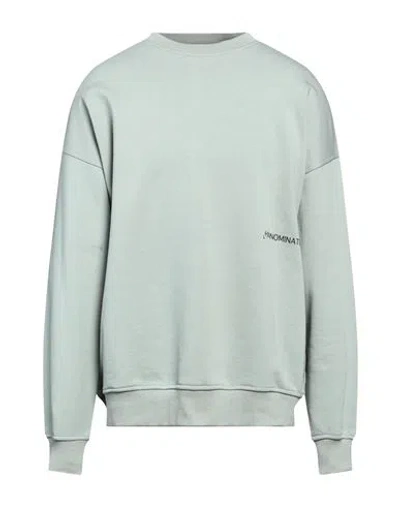 Hinnominate Man Sweatshirt Sage Green Size L Cotton, Elastane In Sage Green
