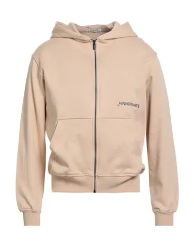 Hinnominate Man Sweatshirt Sand Size M Cotton, Elastane