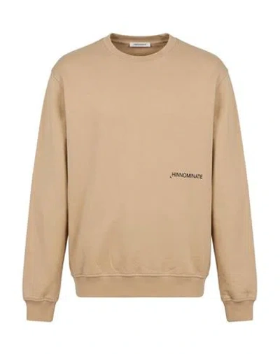 Hinnominate Man Sweatshirt Sand Size M Cotton, Elastane In Neutral