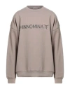 Hinnominate Man Sweatshirt Taupe Size Xl Cotton, Elastane In Gray