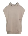 Hinnominate Man Sweatshirt Taupe Size Xl Cotton, Elastane In Brown