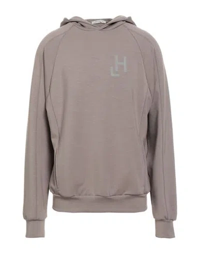 Hinnominate Man Sweatshirt Taupe Size Xl Modal, Polyester, Elastane In Gray