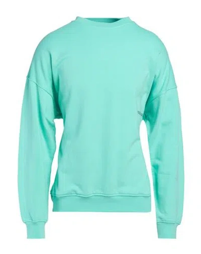 Hinnominate Man Sweatshirt Turquoise Size L Cotton, Elastane In Green