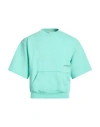 Hinnominate Man Sweatshirt Turquoise Size M Cotton, Elastane In Green