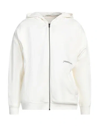 Hinnominate Man Sweatshirt White Size M Cotton, Elastane