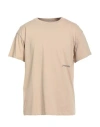 Hinnominate Man T-shirt Beige Size Xl Cotton In Gold