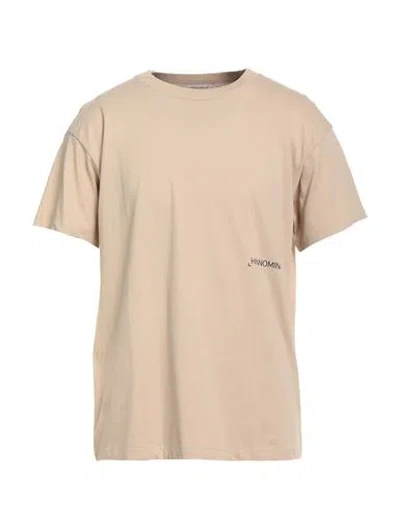 Hinnominate Man T-shirt Beige Size Xl Cotton In Gold