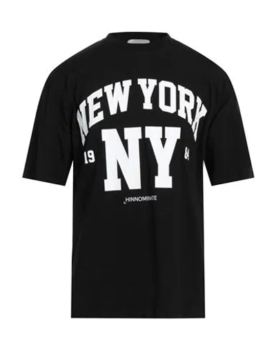 Hinnominate Man T-shirt Black Size M/l Cotton
