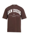 Hinnominate Man T-shirt Chocolate Brown Size M/l Cotton In Brown