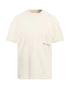 Hinnominate Man T-shirt Cream Size M Cotton In White