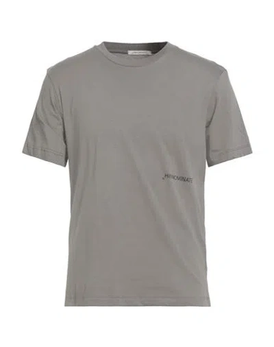 Hinnominate Man T-shirt Khaki Size S Cotton In Gray