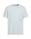 Hinnominate Man T-shirt Light Grey Size L Cotton In Blue
