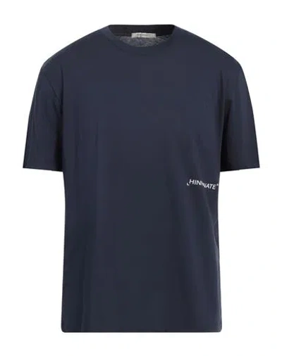 Hinnominate Man T-shirt Navy Size M Cotton In Navy