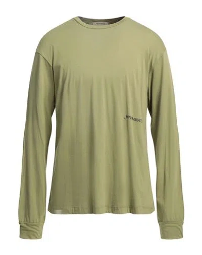 Hinnominate Man T-shirt Sage Green Size L Cotton, Modal