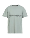 Hinnominate Man T-shirt Sage Green Size M Cotton In Green
