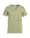 Hinnominate Man T-shirt Sage Green Size S Cotton, Modal In Sage Green