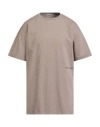 Hinnominate Man T-shirt Taupe Size L Cotton In Neutral