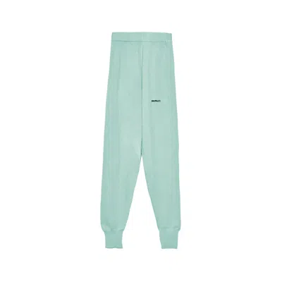 Hinnominate Mint Green Wool Blend Tracksuit Trousers