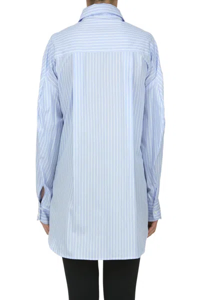 Hinnominate Oversized Striped Shirt In Blue