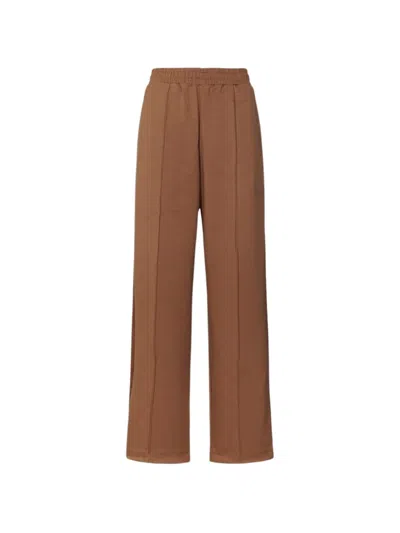 Hinnominate Pintuck Elasticated-waist Trousers In Brown