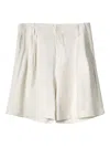 Hinnominate Pleated-details Shorts In White