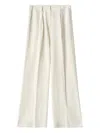 Hinnominate Pleated-details Trousers In Neutral