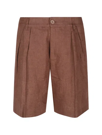 Hinnominate Pleated Shorts In Brown