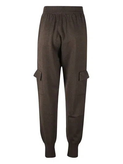 Hinnominate Pocket-detail Knitted Pants In Brown