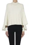 Hinnominate Poncho Style Pullover In Cream