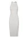 Hinnominate Ribbed Halterneck Dress In Neutral